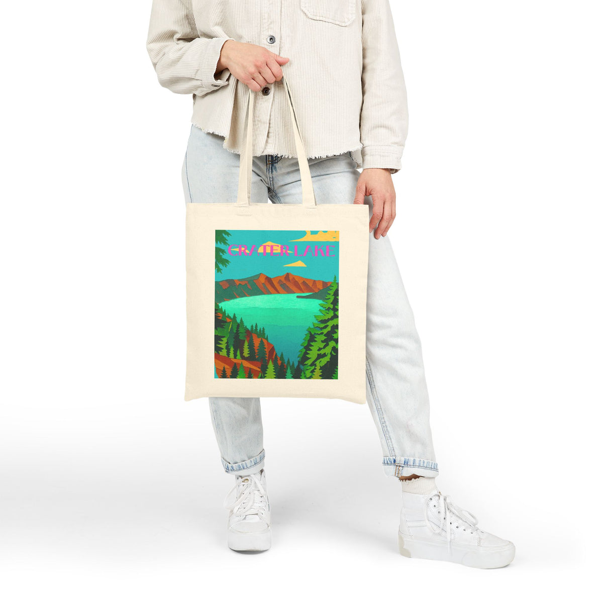 Crater Lake Wild at Heart Tote - Retro National Park Tote