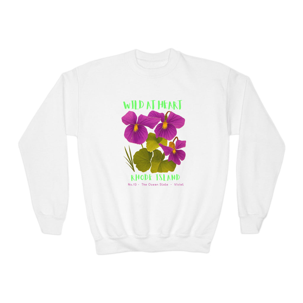 Rhode Island Wild at Heart Youth Crewneck Sweatshirt