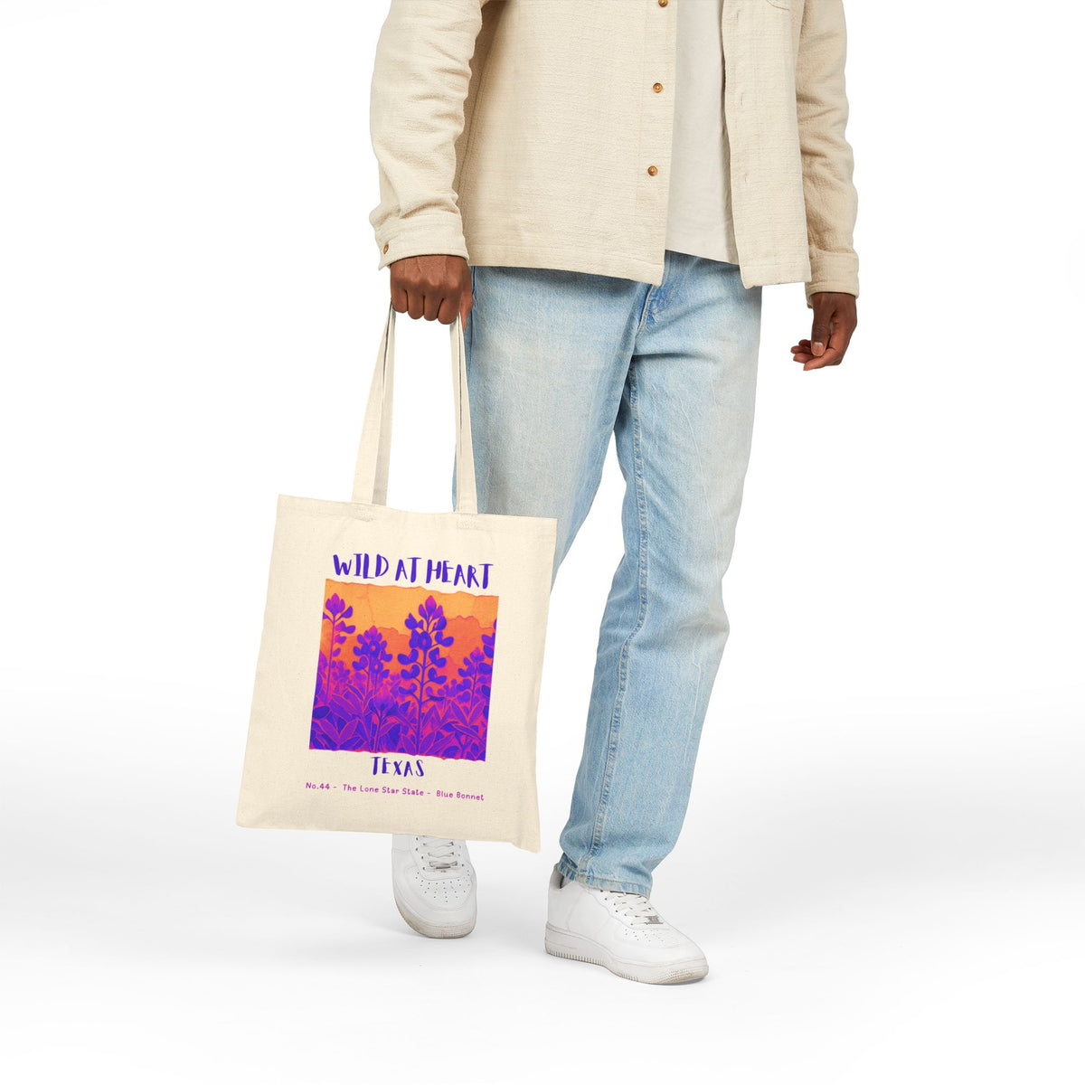 Wild at Heart Texas Tote Bag – Canvas Nature Explorer Tote, Kids Adventure Gift