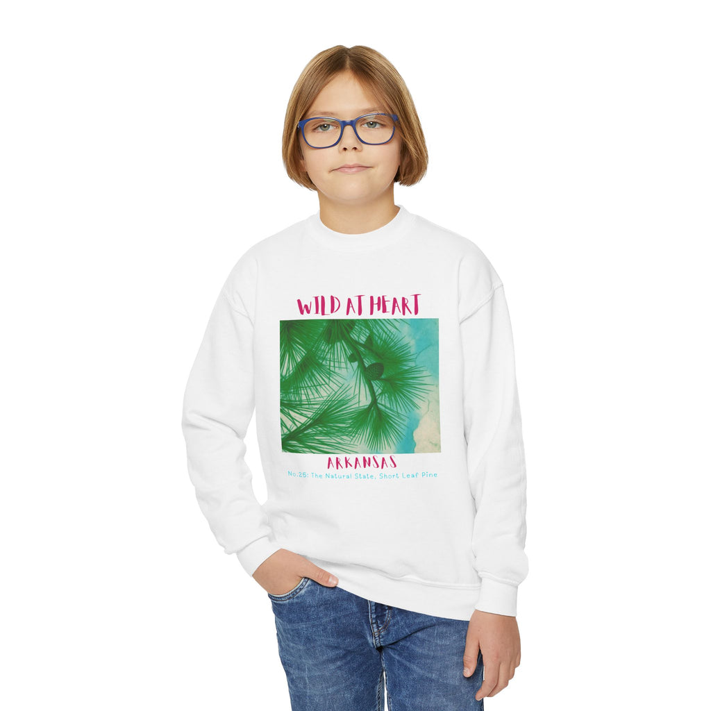 Arkansas Wild at Heart Youth Crewneck Sweatshirt