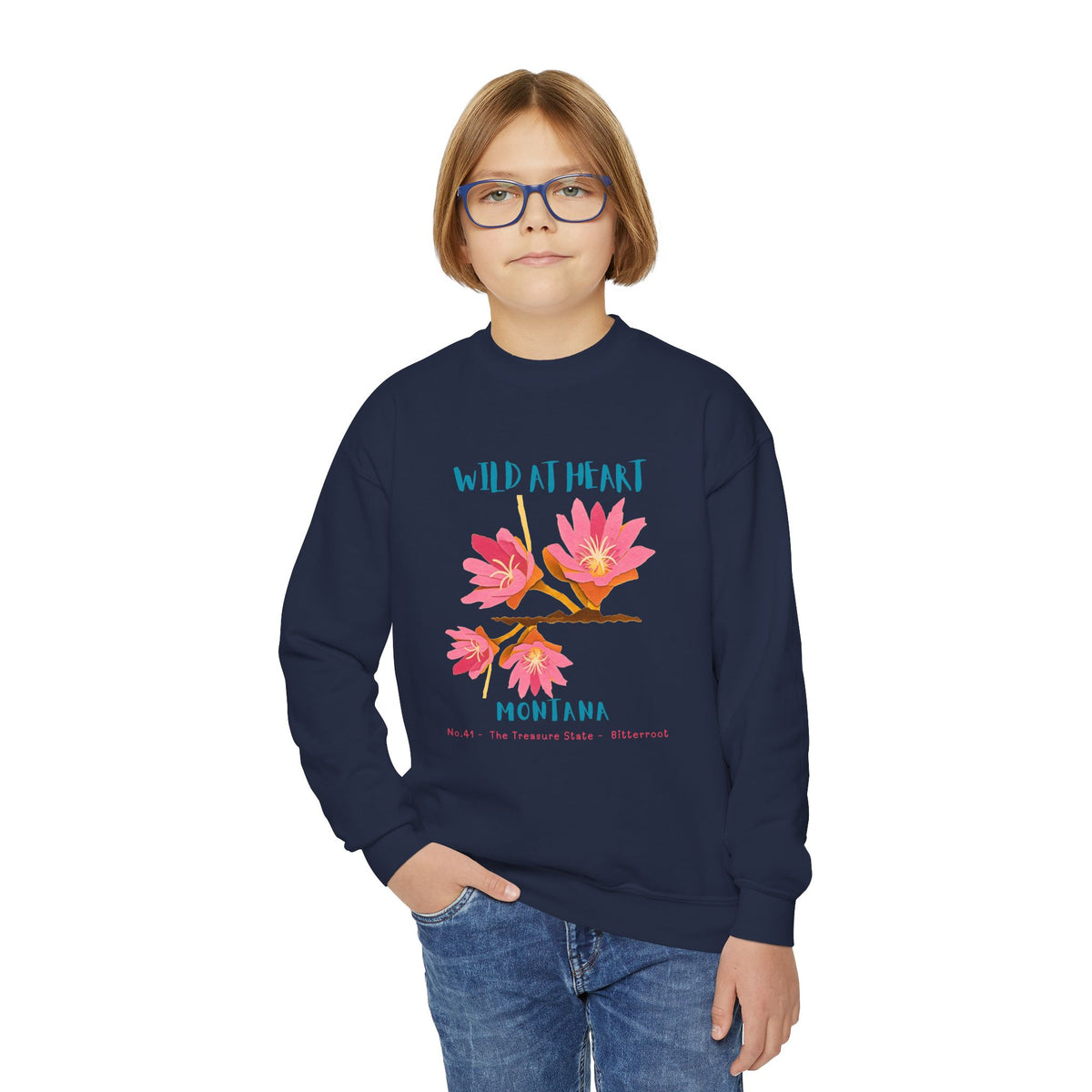 Montana Wild at Heart Youth Crewneck Sweatshirt