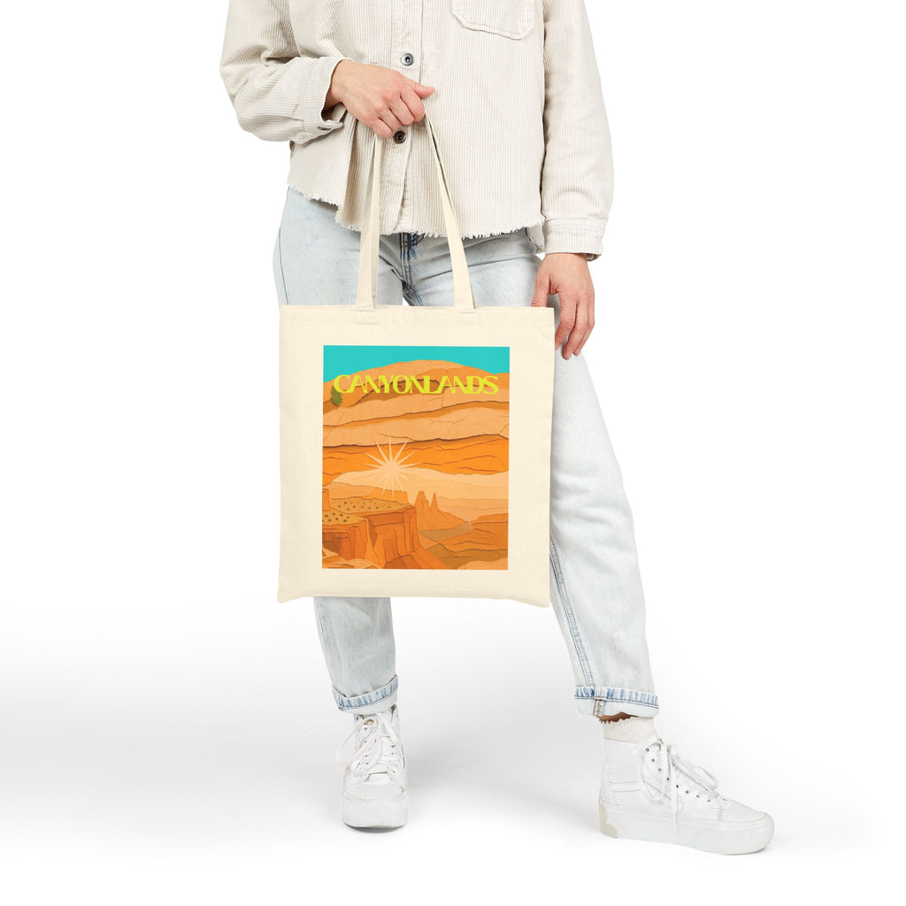 Wild at Heart Canyonlands National Park Tote Bag – Desert Sunset Canvas Explorer Tote, Souvenir Gift