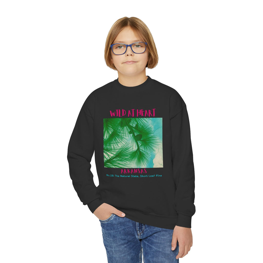 Arkansas Wild at Heart Youth Crewneck Sweatshirt