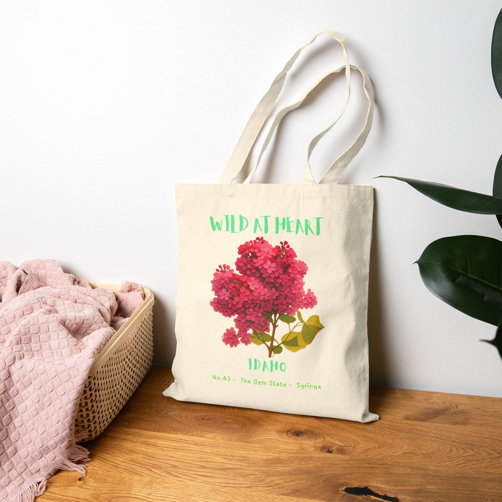 Wild at Heart Idaho Tote Bag – Canvas Nature Explorer Tote, Kids Adventure Gift