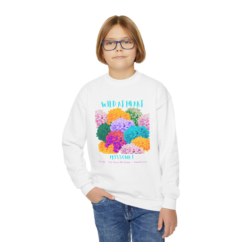 Missouri Wild at Heart Youth Crewneck Sweatshirt