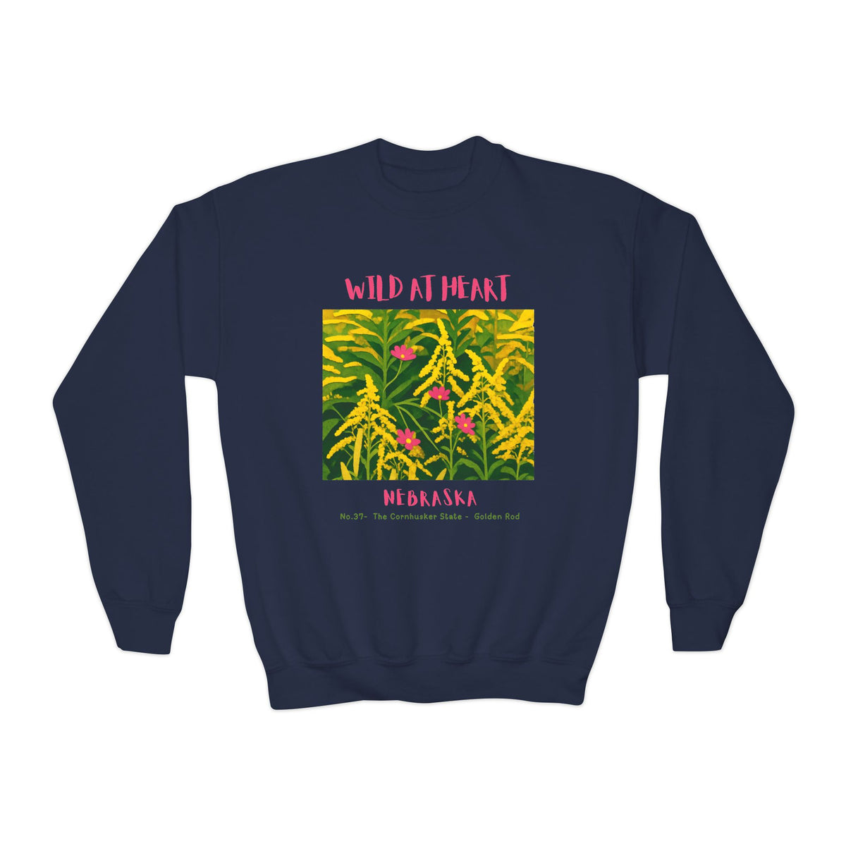 Nebraska Wild at Heart Youth Crewneck Sweatshirt