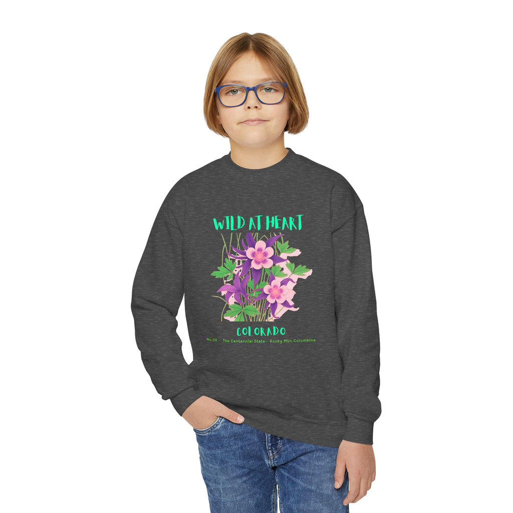 Colorado Wild at Heart Youth Crewneck Sweatshirt