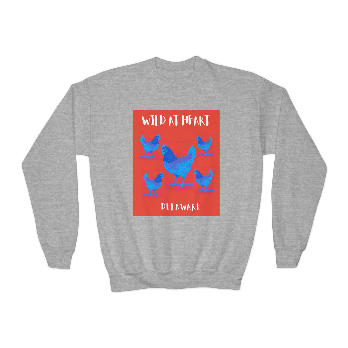 Delaware Wild at Heart Youth Crewneck Sweatshirt