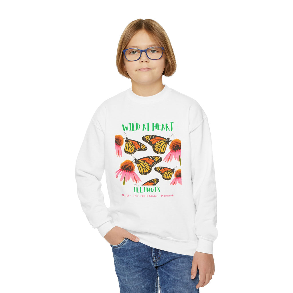 Illinois Wild at Heart Youth Crewneck Sweatshirt