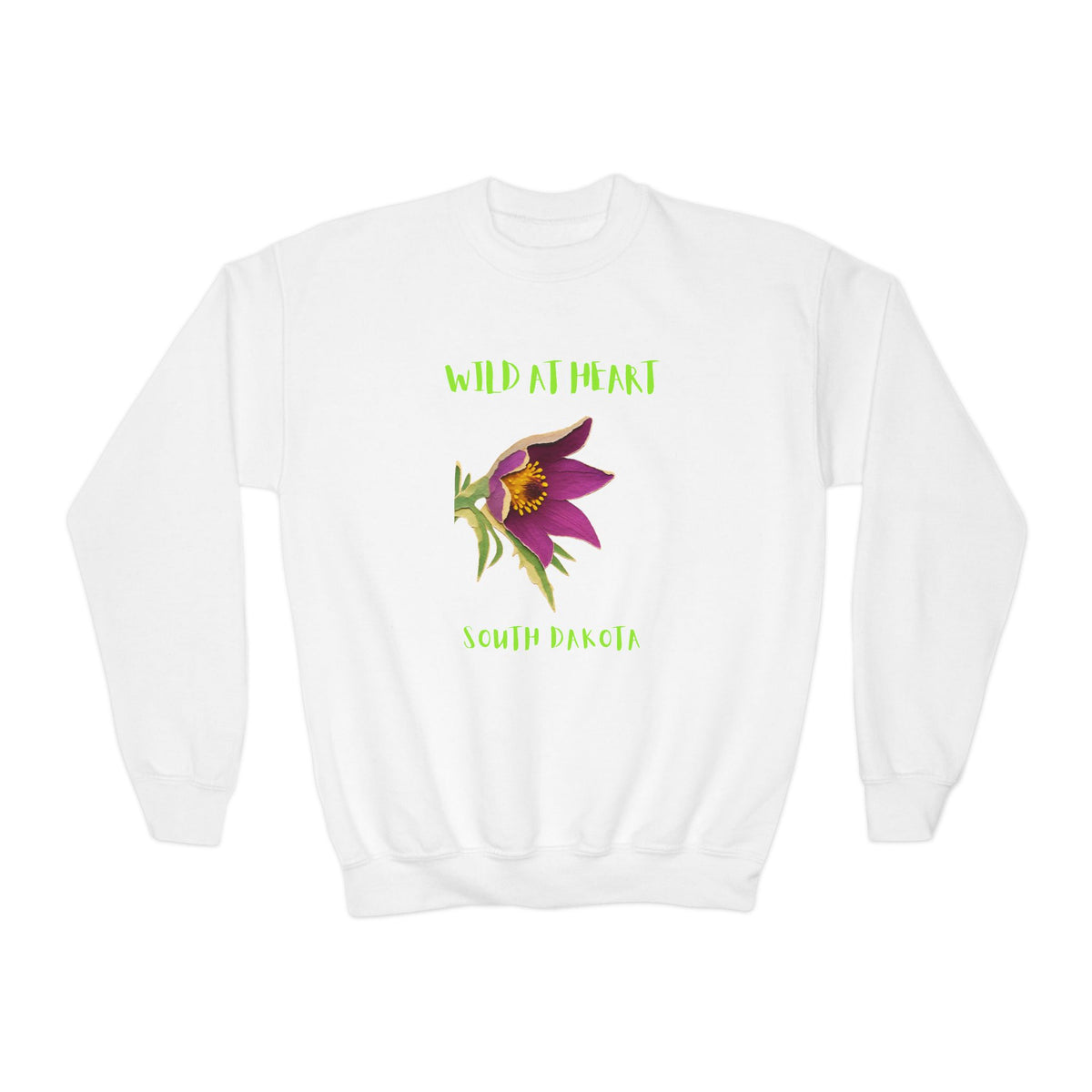 South Dakota Wild at Heart Youth Crewneck Sweatshirt