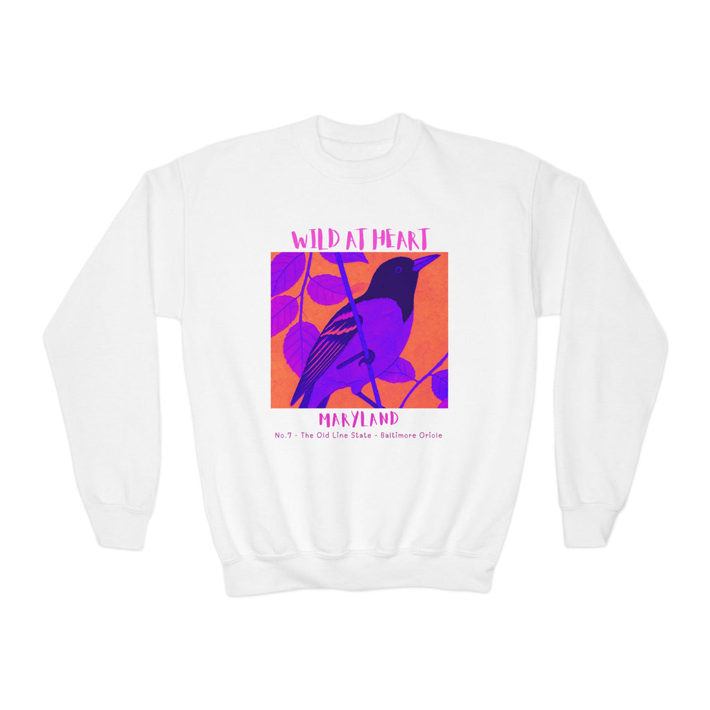 Maryland Wild at Heart Youth Crewneck Sweatshirt