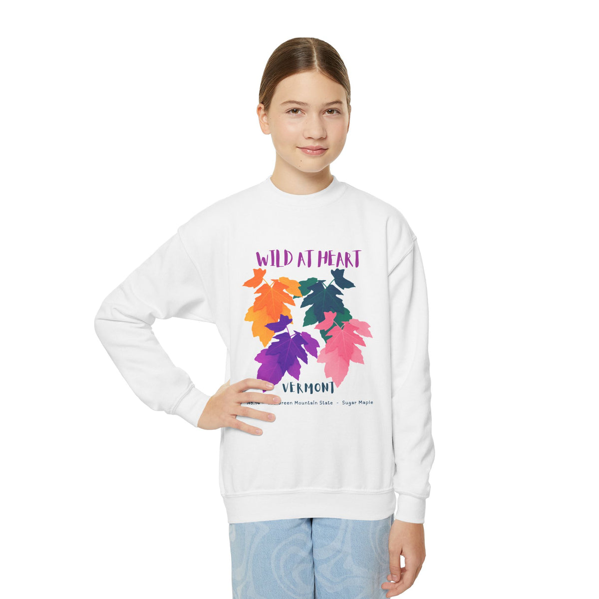 Vermont Wild at Heart Youth Crewneck Sweatshirt
