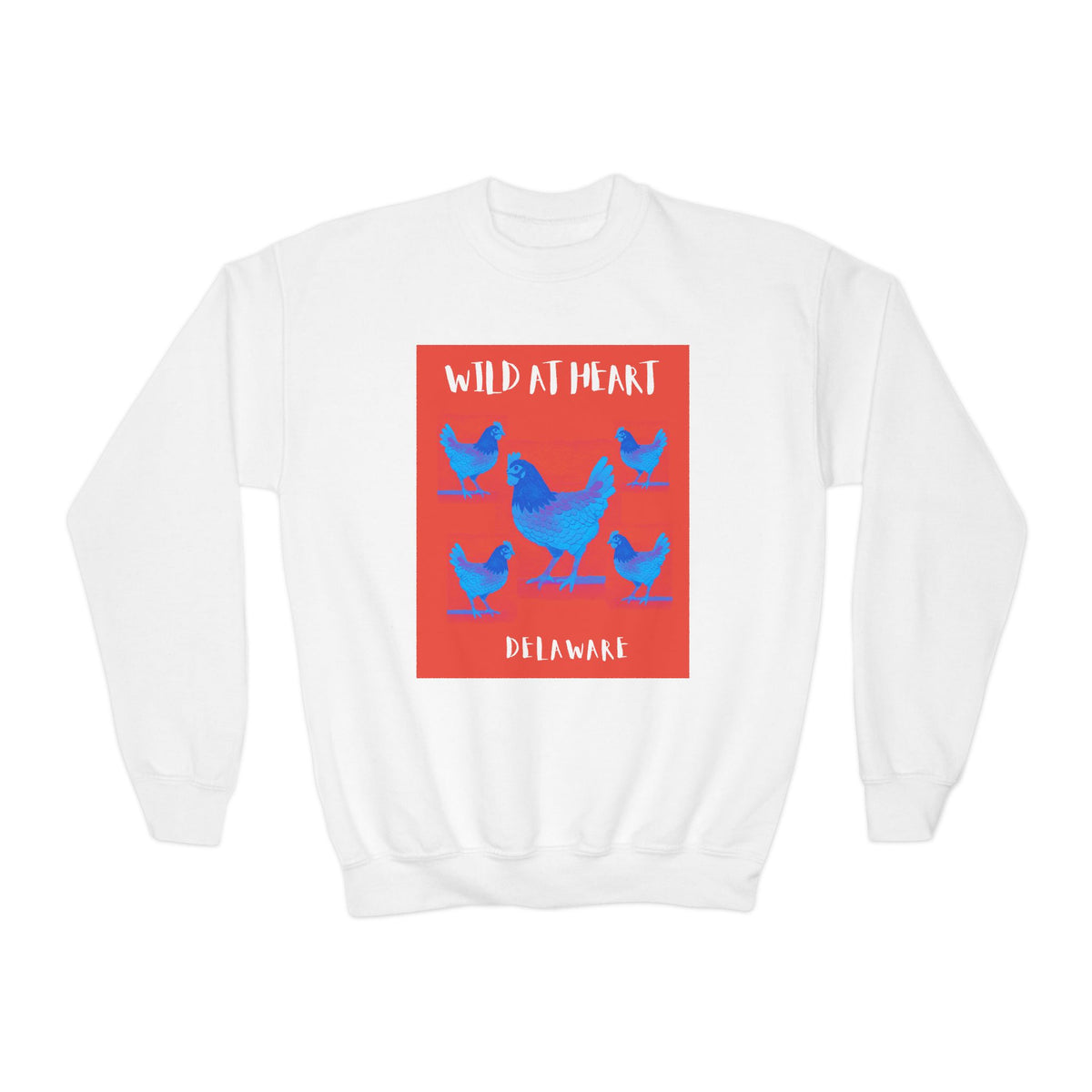 Delaware Wild at Heart Youth Crewneck Sweatshirt