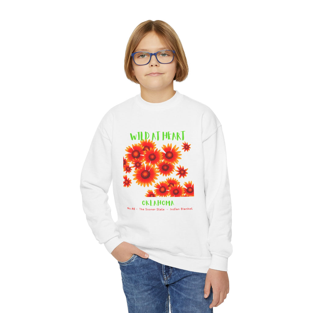 Oklahoma Wild at Heart Youth Crewneck Sweatshirt
