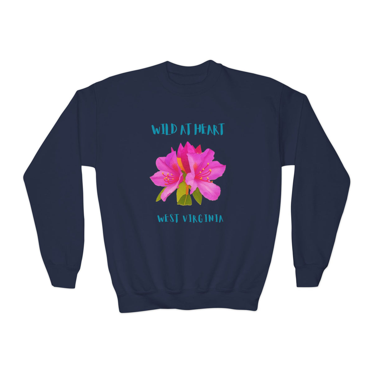 West Virginia Wild at Heart Youth Crewneck Sweatshirt