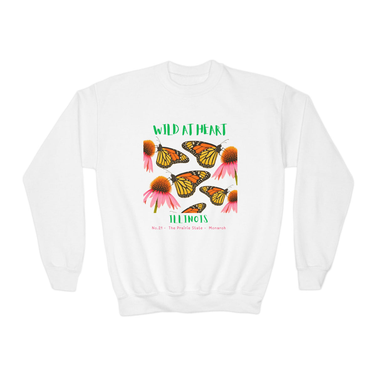 Illinois Wild at Heart Youth Crewneck Sweatshirt