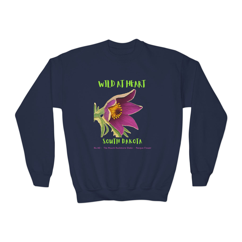 South Dakota Wild at Heart Youth Crewneck Sweatshirt
