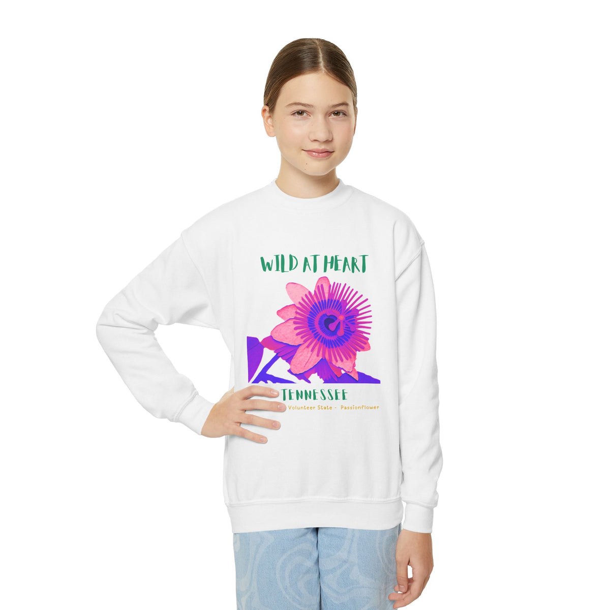 Tennessee Wild at Heart Youth Crewneck Sweatshirt