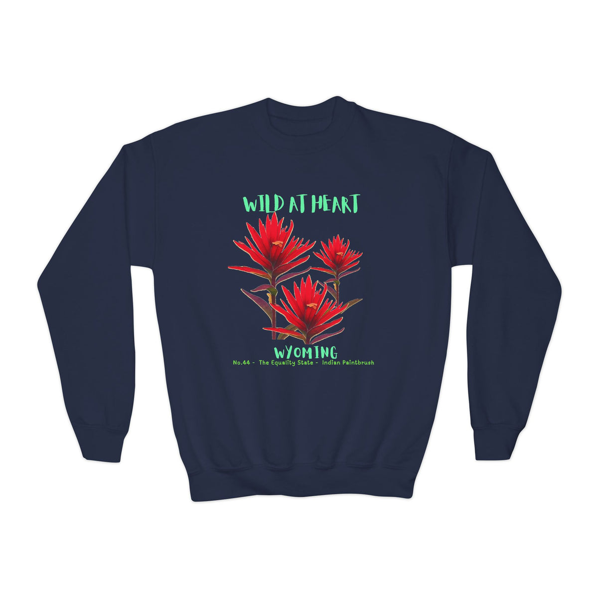 Wyoming Wild at Heart Youth Crewneck Sweatshirt