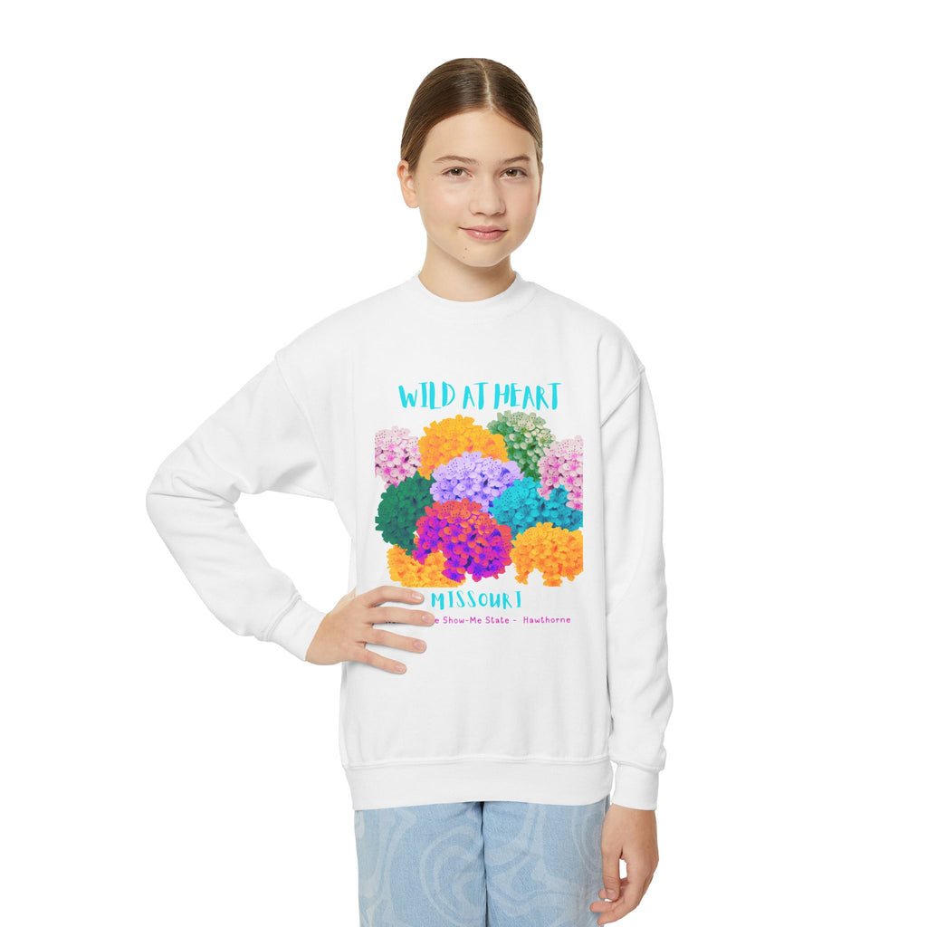 Missouri Wild at Heart Youth Crewneck Sweatshirt