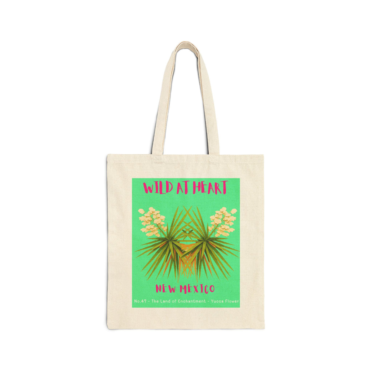 New Mexico Wild at Heart Tote - Cotton Canvas Tote Bag