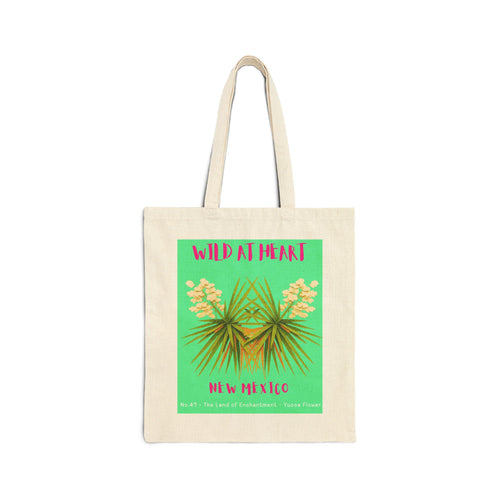 New Mexico Wild at Heart Tote - Cotton Canvas Tote Bag