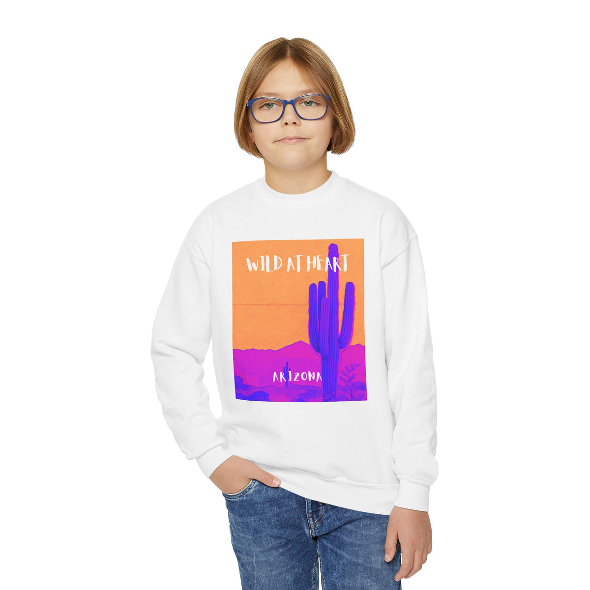 Arizona Wild at Heart Youth Crewneck Sweatshirt