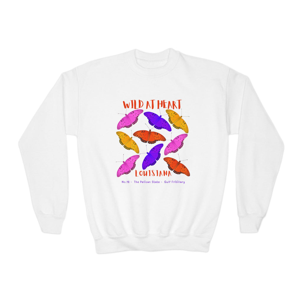 Louisiana Wild at Heart Youth Crewneck Sweatshirt