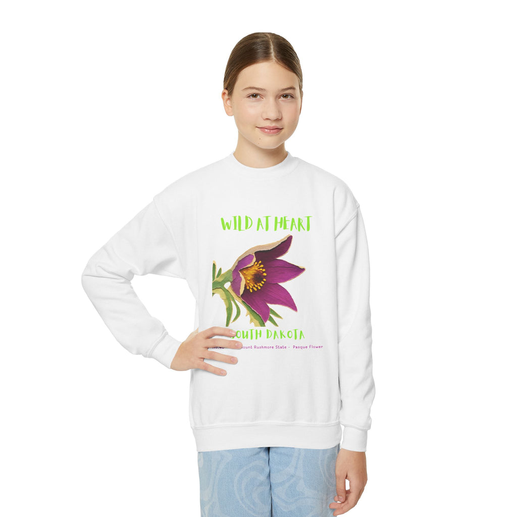 South Dakota Wild at Heart Youth Crewneck Sweatshirt