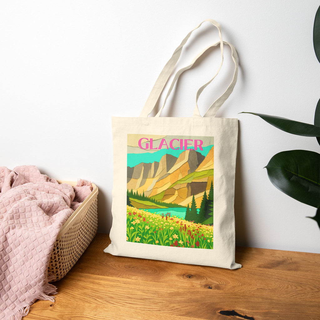 Glacier Wild at Heart Tote - National Park Vintage Poster Tote