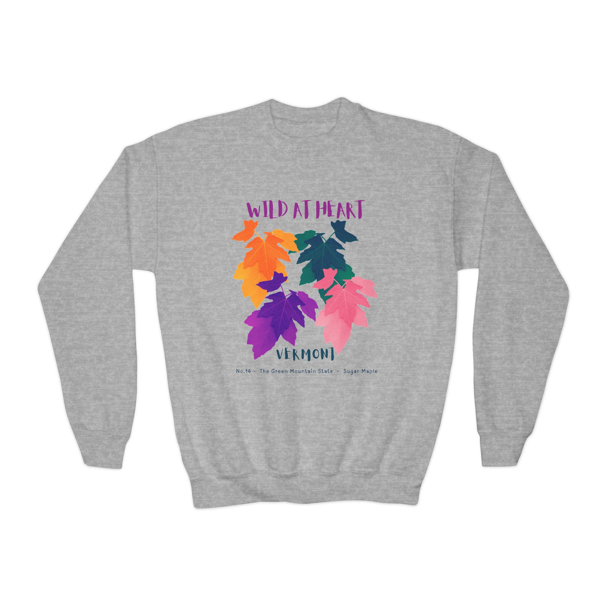Vermont Wild at Heart Youth Crewneck Sweatshirt