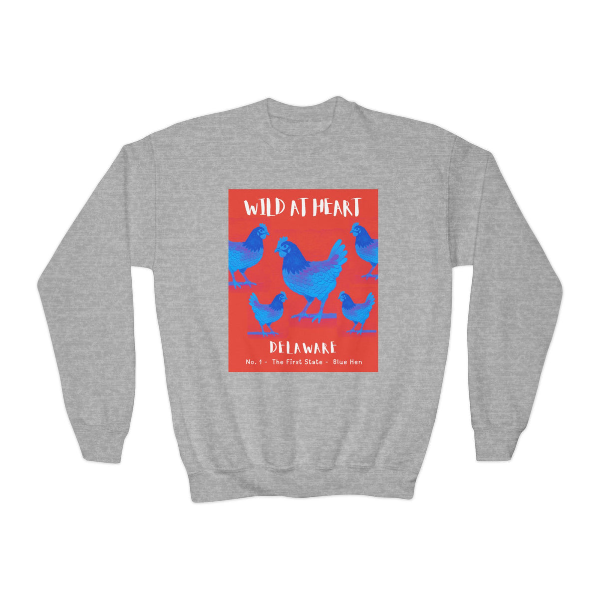 Delaware Wild at Heart Youth Crewneck Sweatshirt