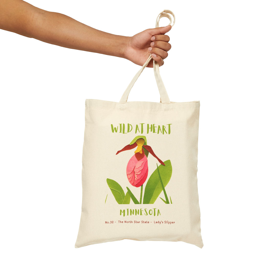 Wild at Heart Minnesota Tote Bag – Canvas Nature Explorer Tote, Kids Adventure Gift