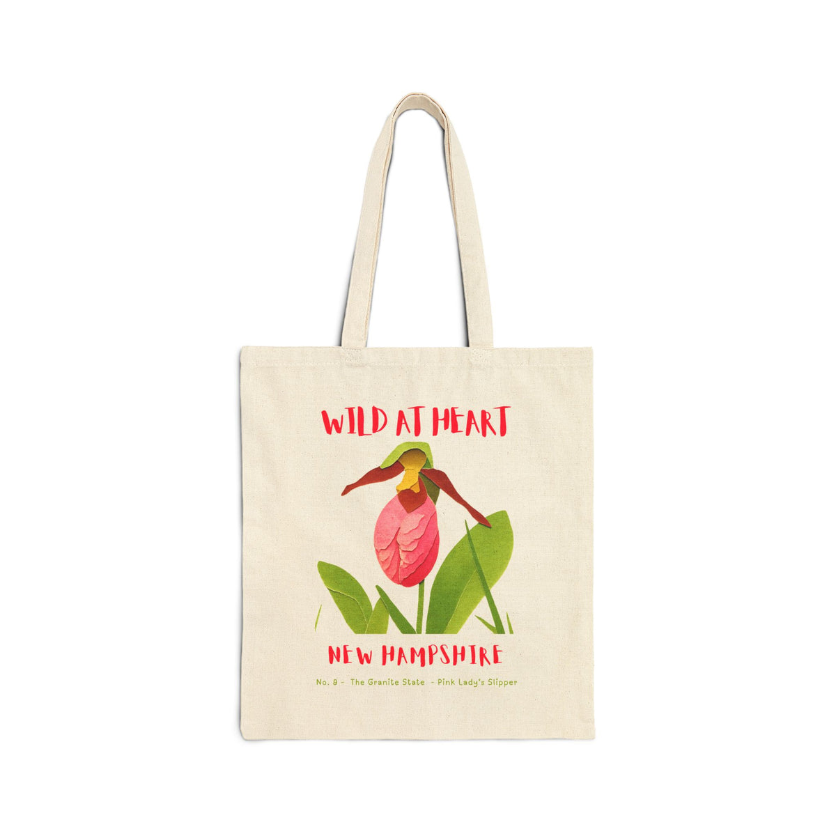 Wild at Heart New Hampshire Tote Bag – Canvas Nature Explorer Tote, Kids Adventure Gift