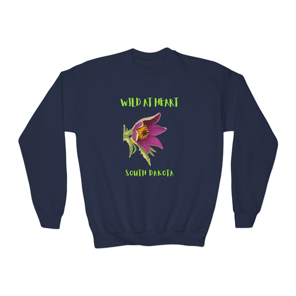 South Dakota Wild at Heart Youth Crewneck Sweatshirt