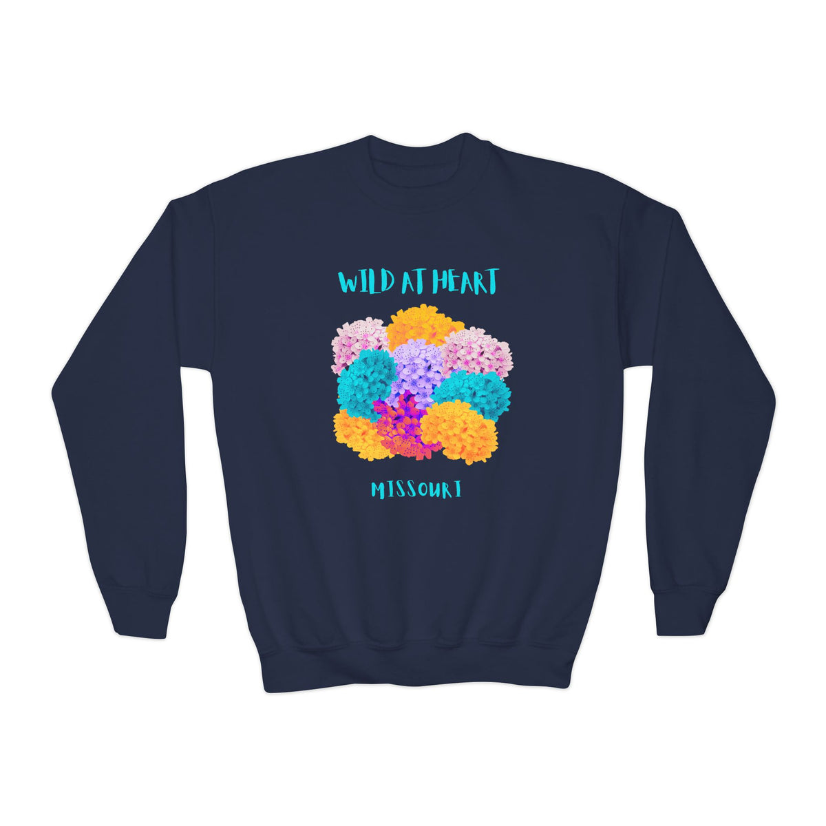 Missouri Wild at Heart Youth Crewneck Sweatshirt