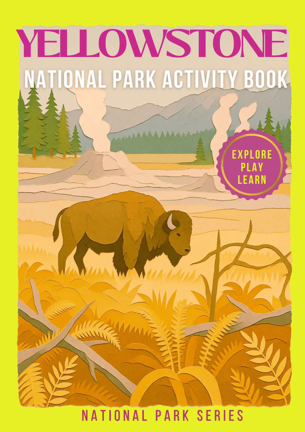 Yellowstone National Park Activity Book for Kids
