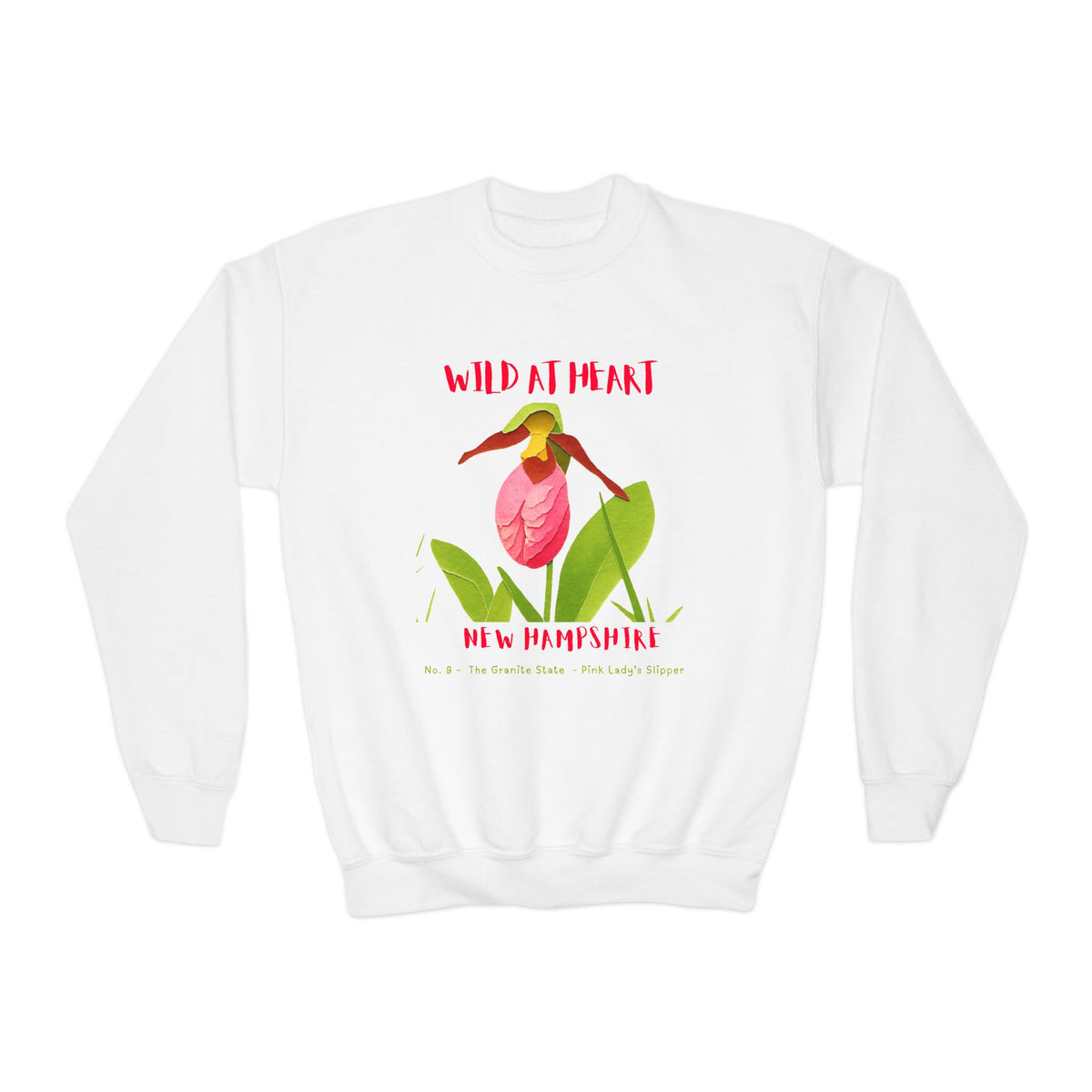 New Hampshire Wild at Heart Youth Crewneck Sweatshirt