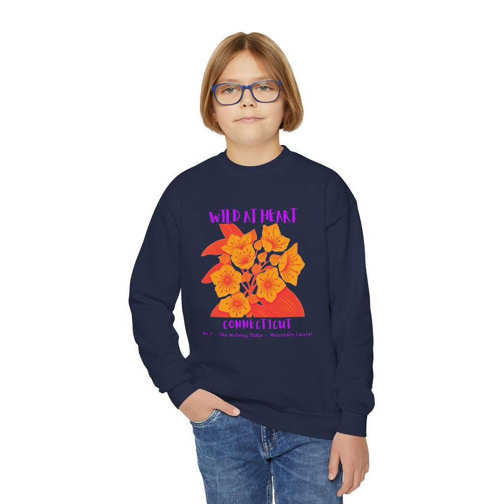Connecticut Wild at Heart Youth Crewneck Sweatshirt