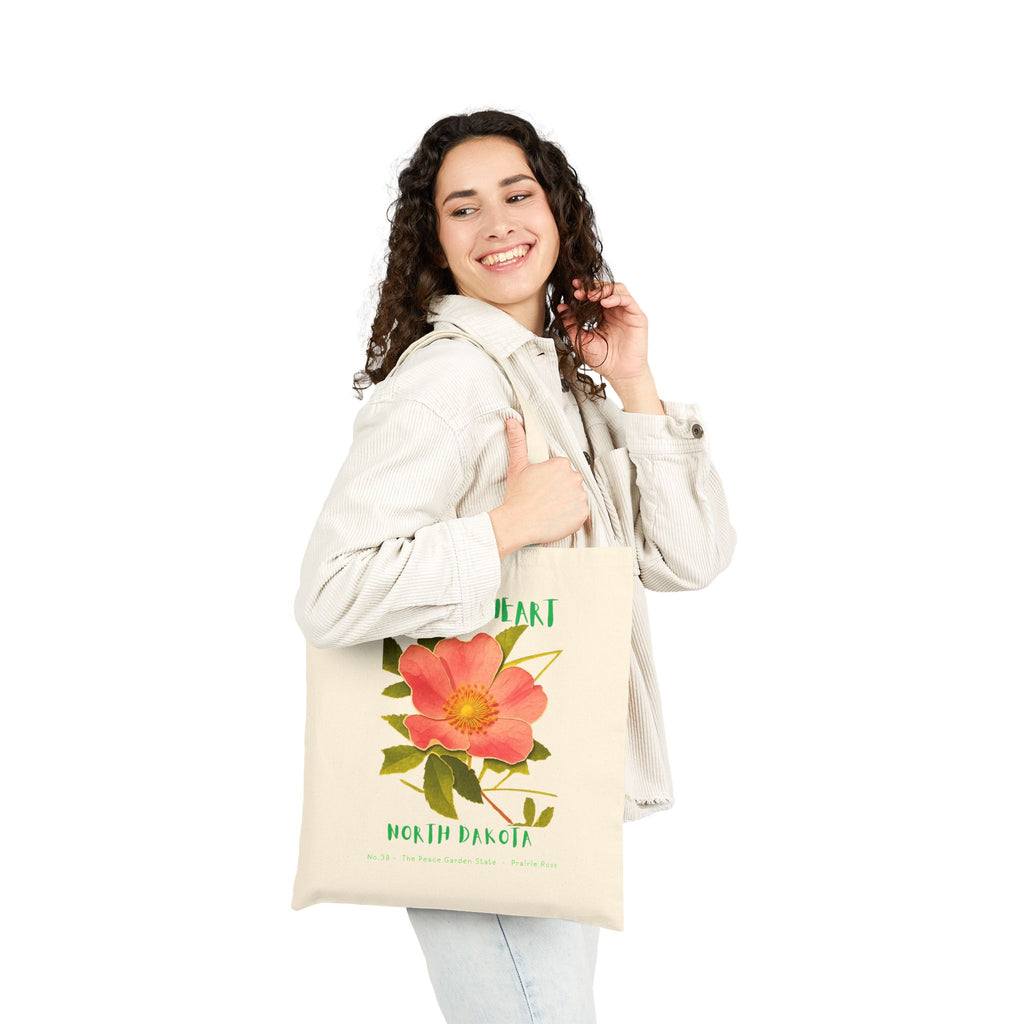 Wild at Heart North Dakota Tote Bag – Canvas Nature Explorer Tote, Kids Adventure Gift