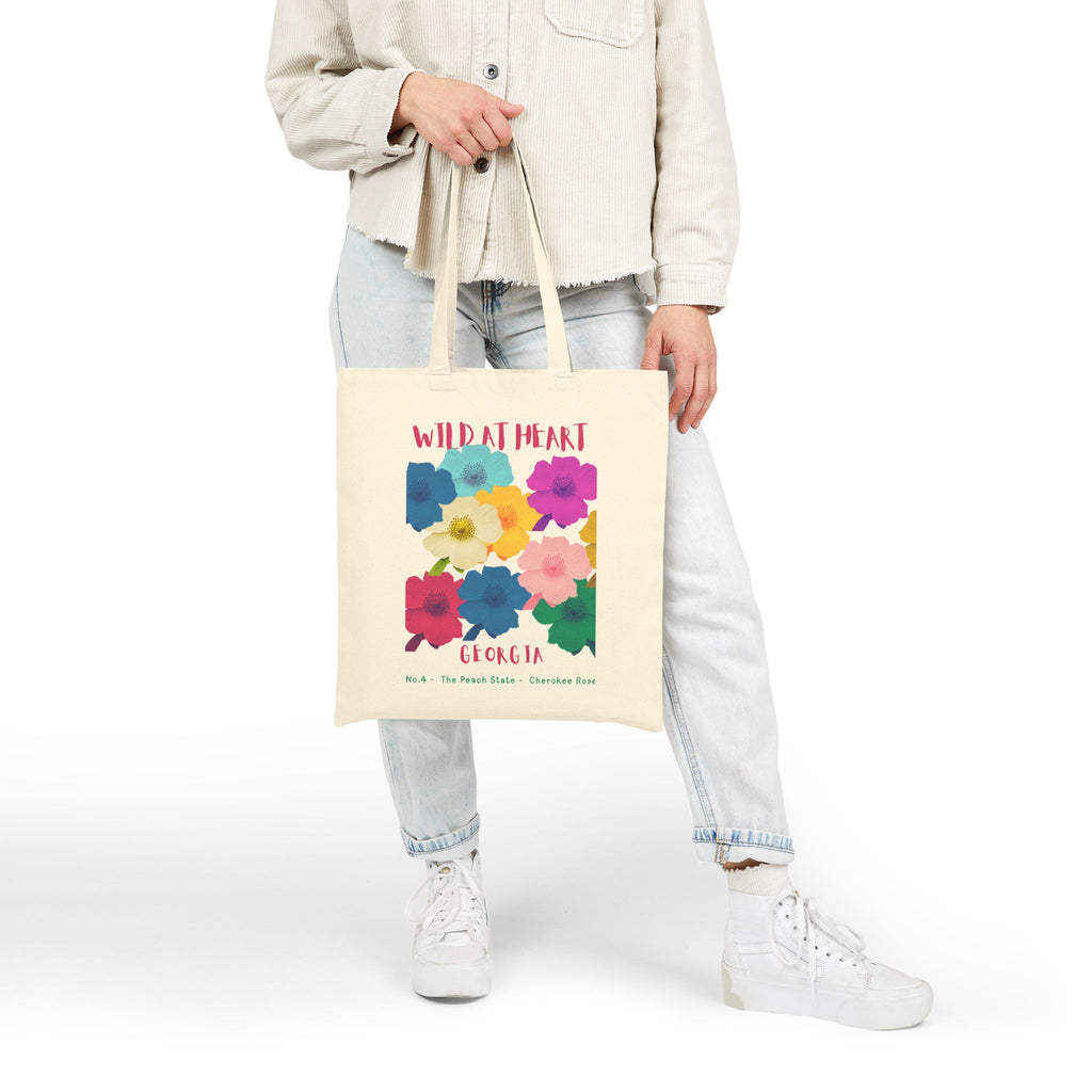 Wild at Heart Georgia Tote Bag – Canvas Nature Explorer Tote, Kids Adventure Gift