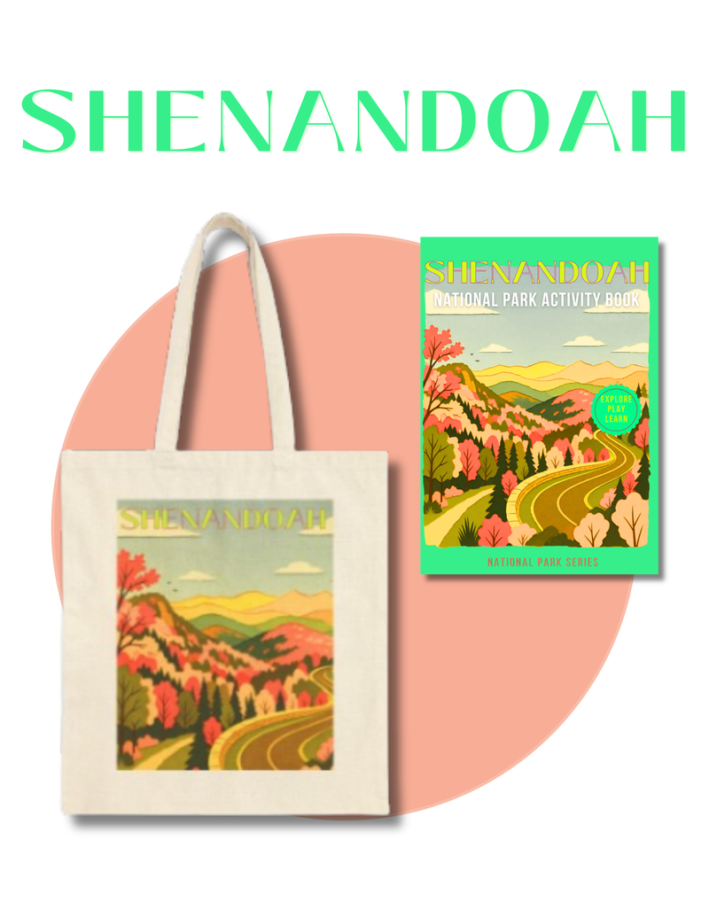 Wild at Heart Shenandoah National Park Gift Set – Activity Book + Canvas Tote, Kids Explorer Bundle