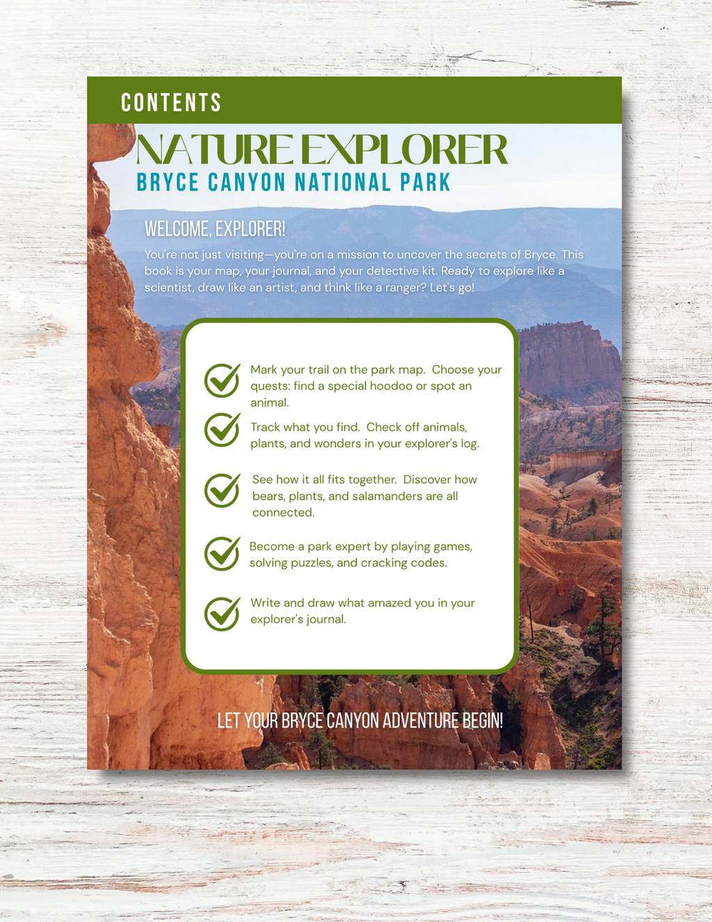 Bryce Canyon National Park Activity Book for Kids