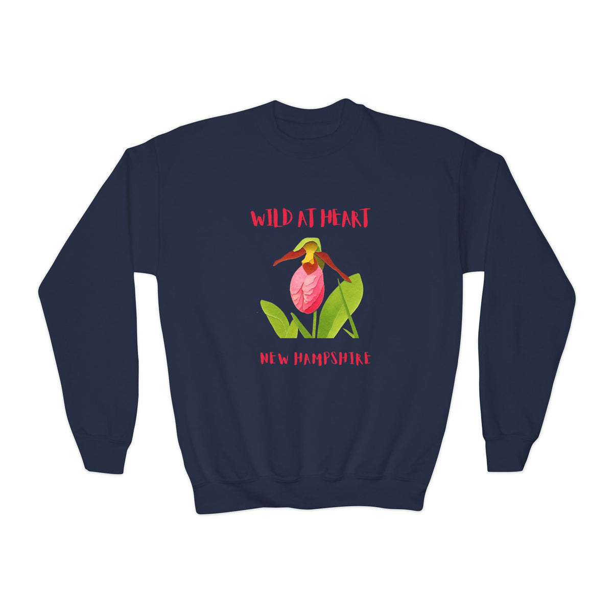 New Hampshire Wild at Heart Youth Crewneck Sweatshirt
