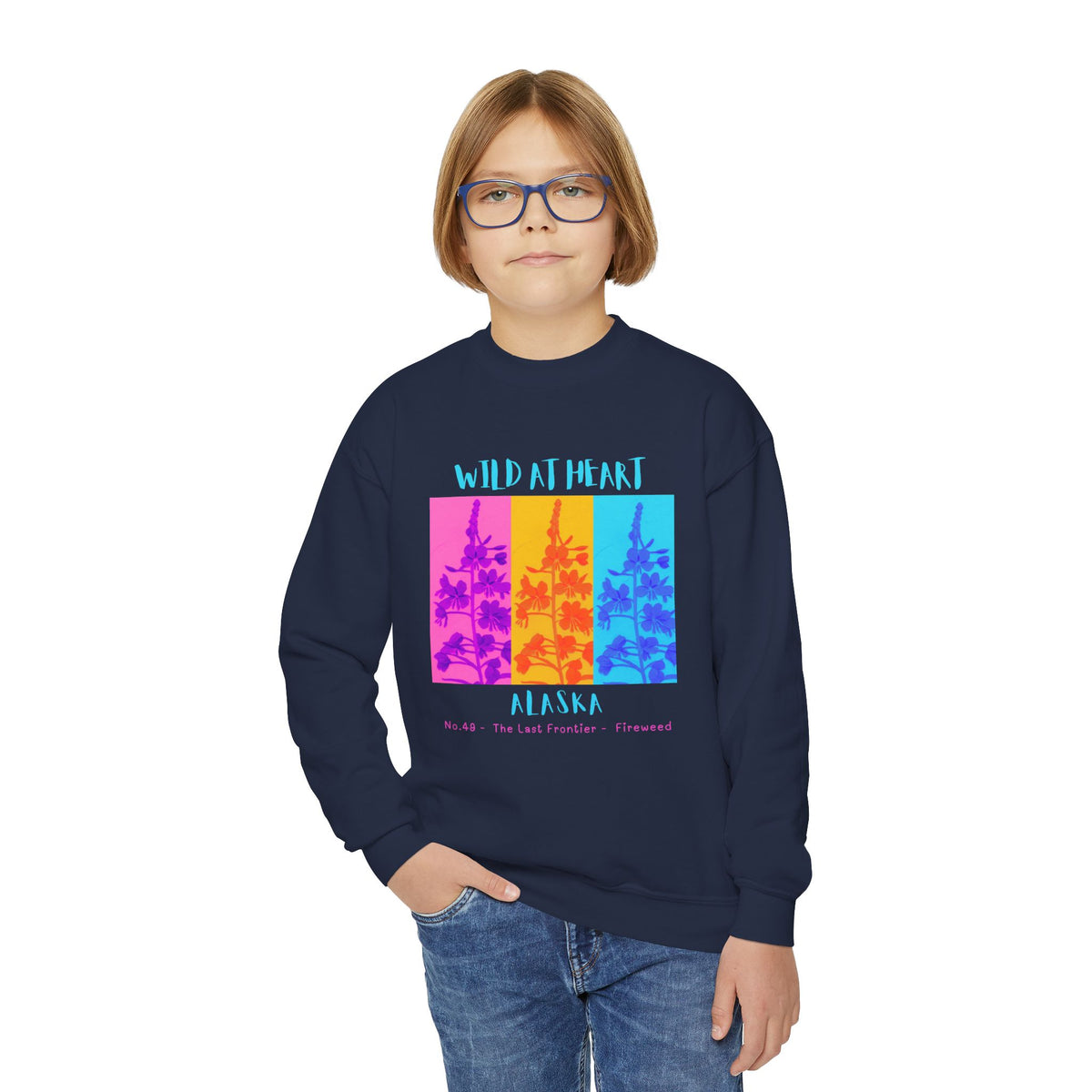 Alaska Wild at Heart Youth Crewneck Sweatshirt