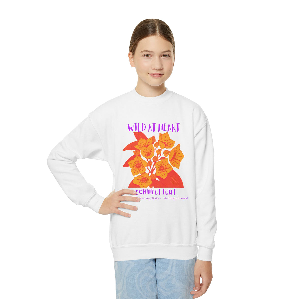 Connecticut Wild at Heart Youth Crewneck Sweatshirt