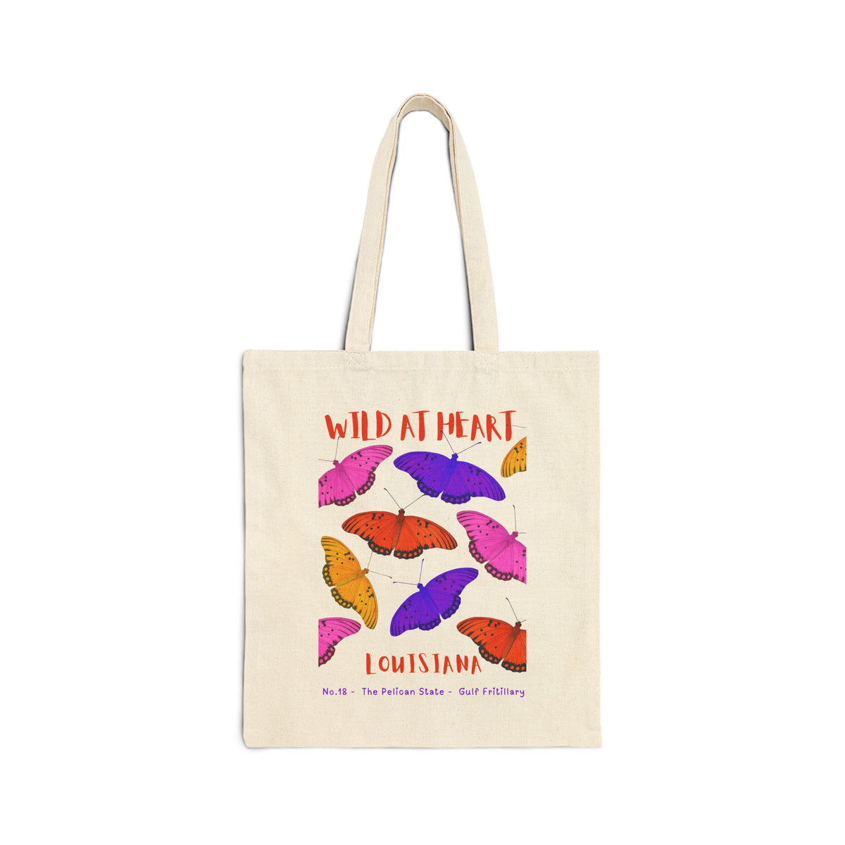 Wild at Heart Louisiana Tote Bag – Canvas Nature Explorer Tote, Kids Adventure Gift