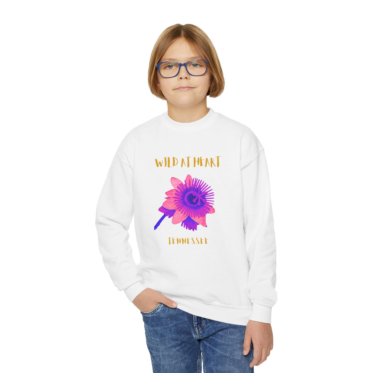 Tennessee Wild at Heart Youth Crewneck Sweatshirt