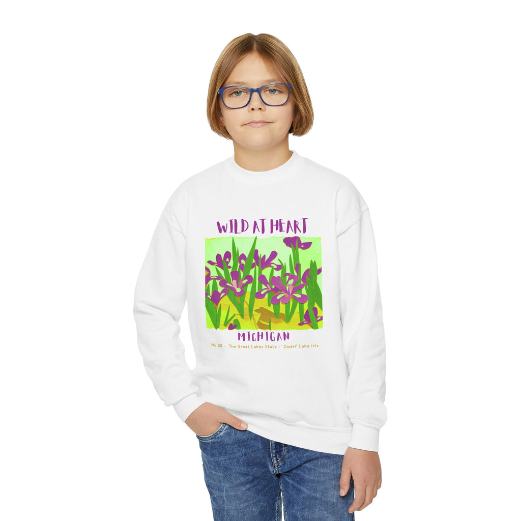 Michigan Wild at Heart Youth Crewneck Sweatshirt