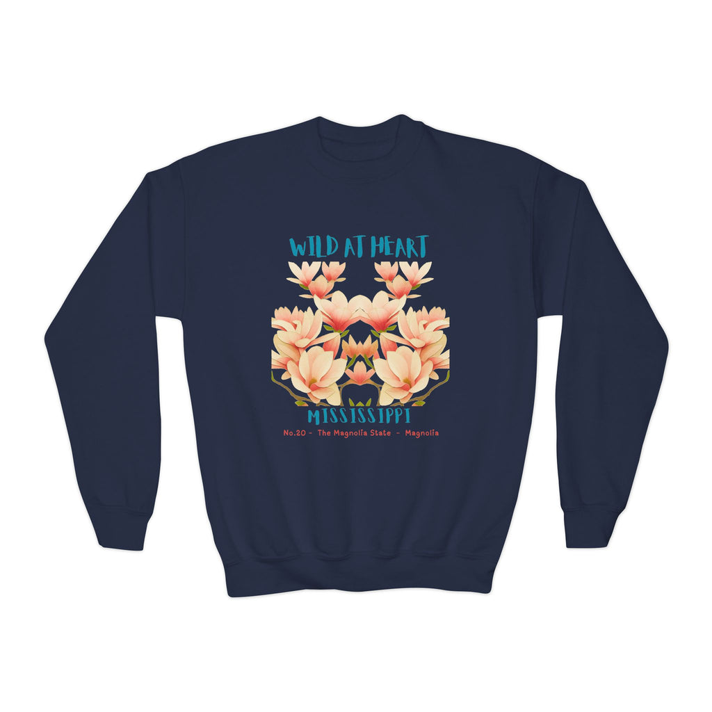 Mississippi Wild at Heart Youth Crewneck Sweatshirt